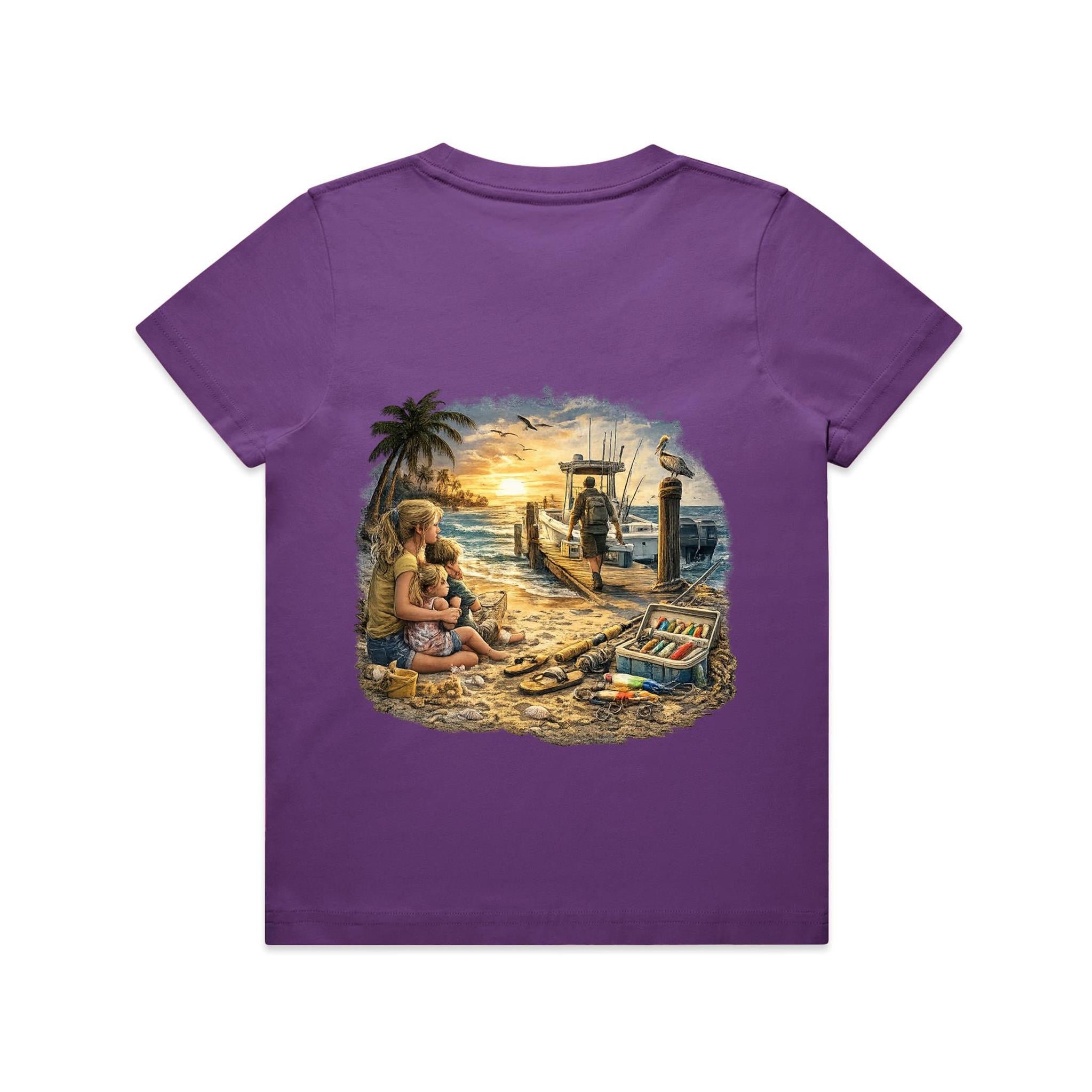 Gone Fishing Again Kids T-Shirt