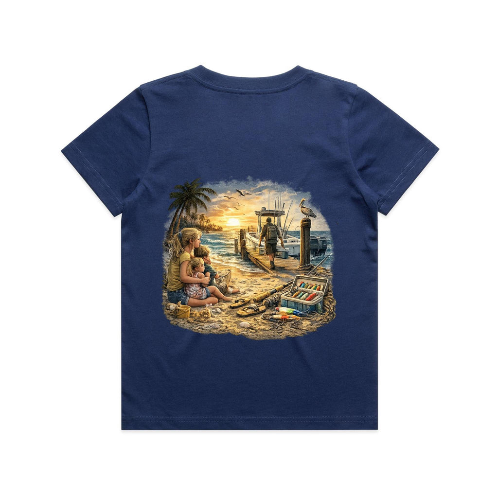 Gone Fishing Again Kids T-Shirt