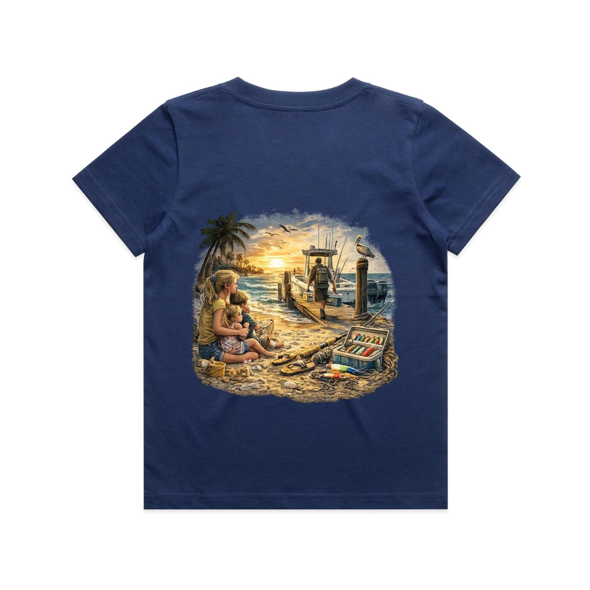 Gone Fishing Again Kids T-Shirt
