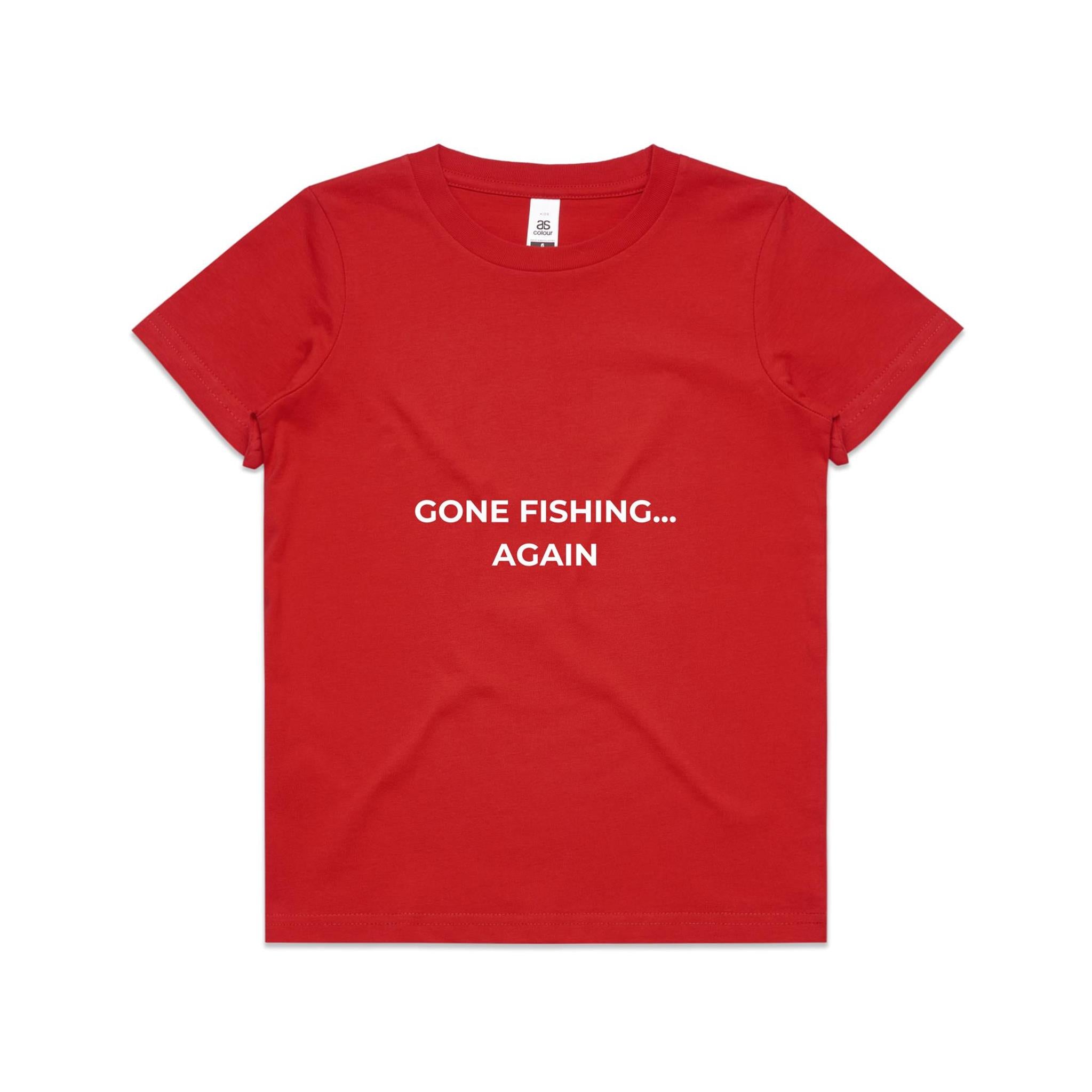 Gone Fishing Again Kids T-Shirt