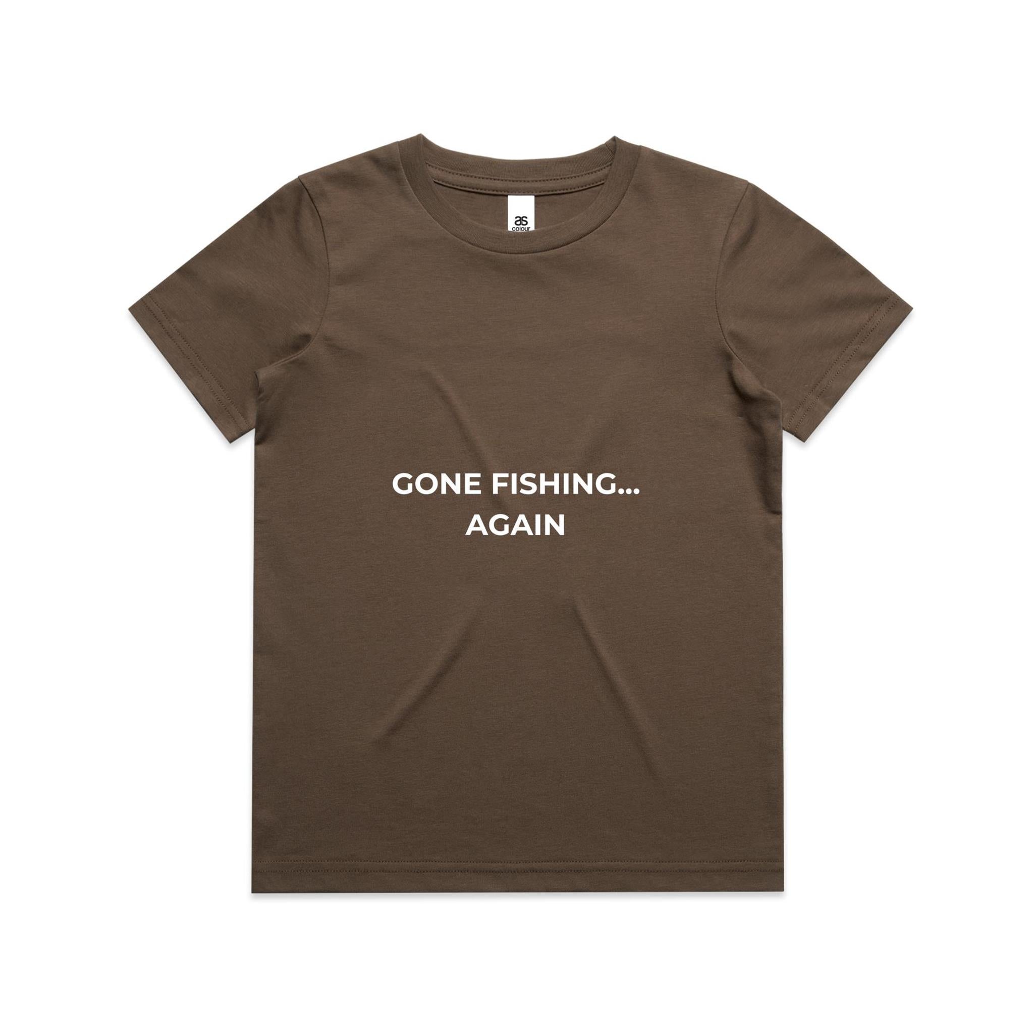 Gone Fishing Again Kids T-Shirt