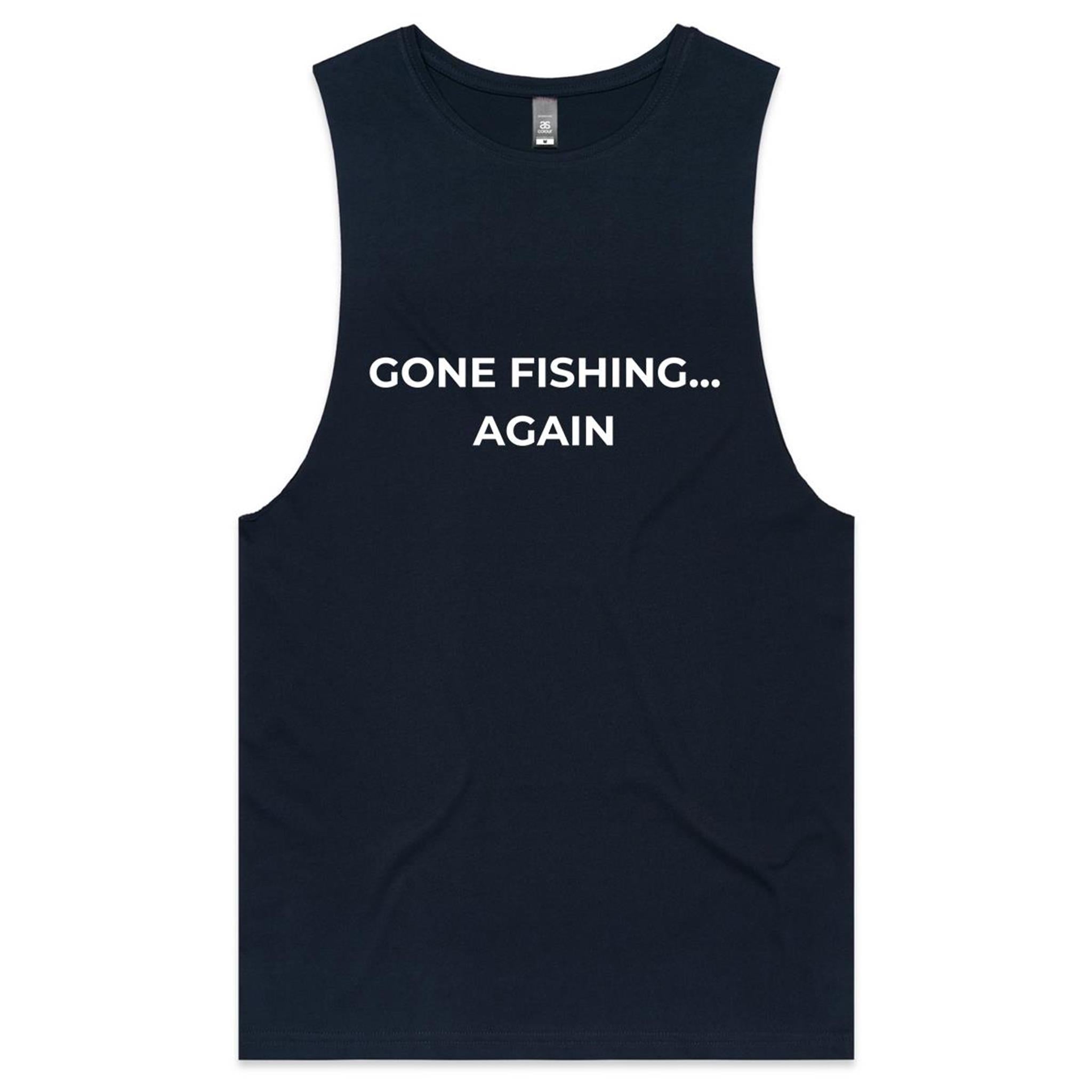 Gone Fishing Again Barnard - Mens Tank Top Tee