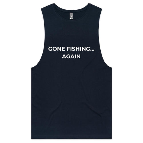 Gone Fishing Again Barnard - Mens Tank Top Tee