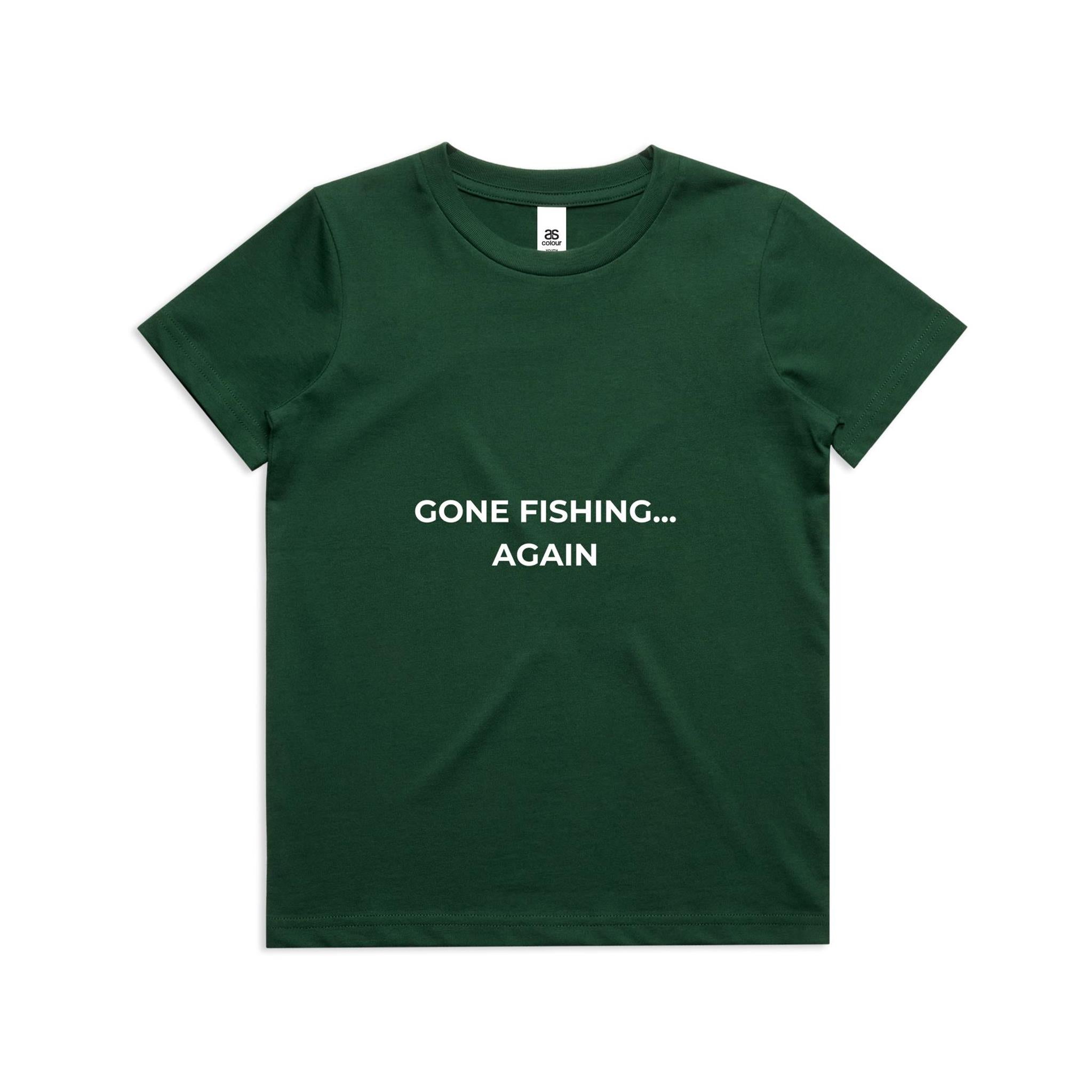 Gone Fishing Again Kids T-Shirt