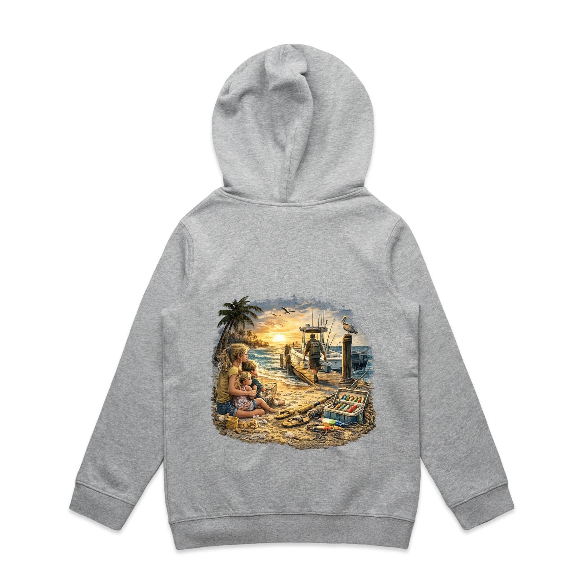 Gone Fishing Again.. Kids Hoodie