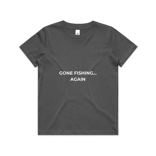 Gone Fishing Again Kids T-Shirt