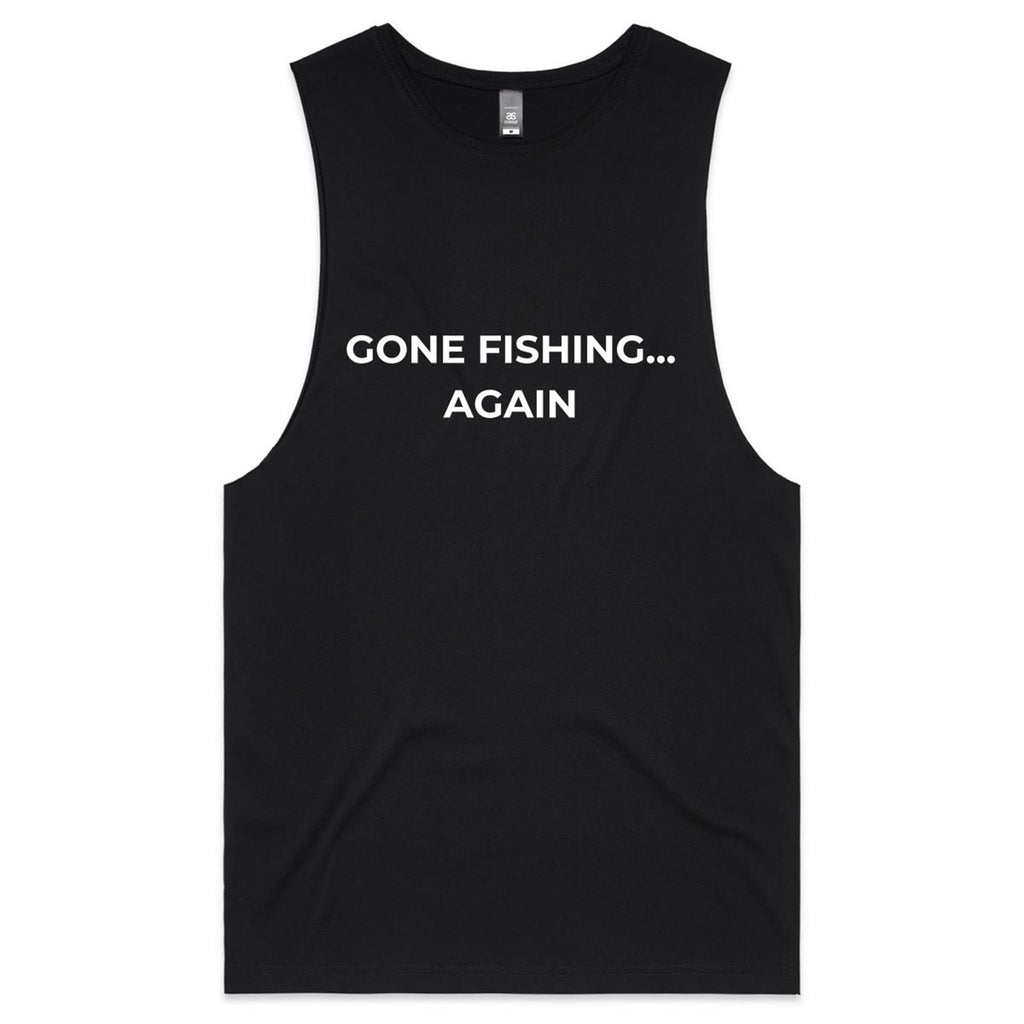 Gone Fishing Again Barnard - Mens Tank Top Tee