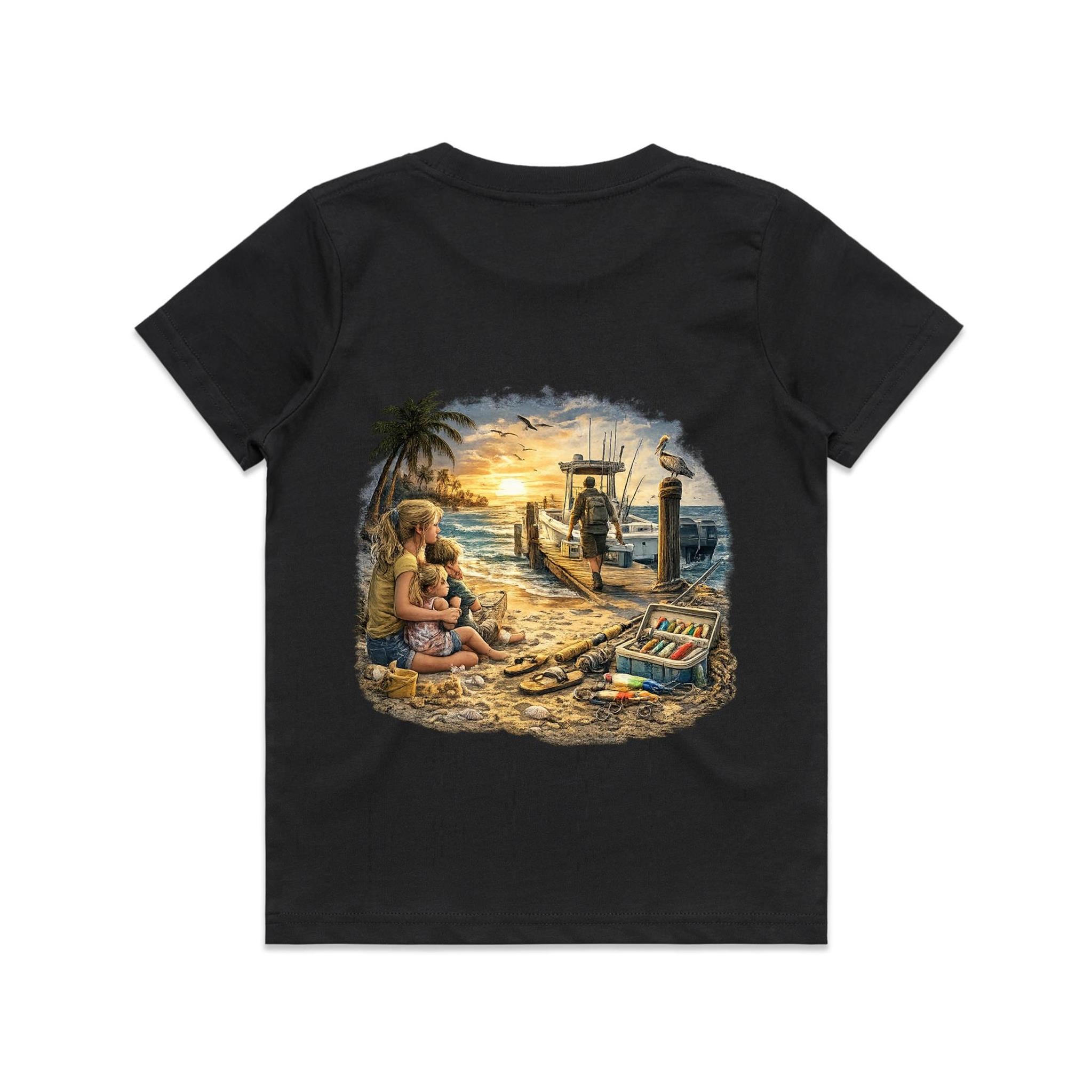 Gone Fishing Again Kids T-Shirt