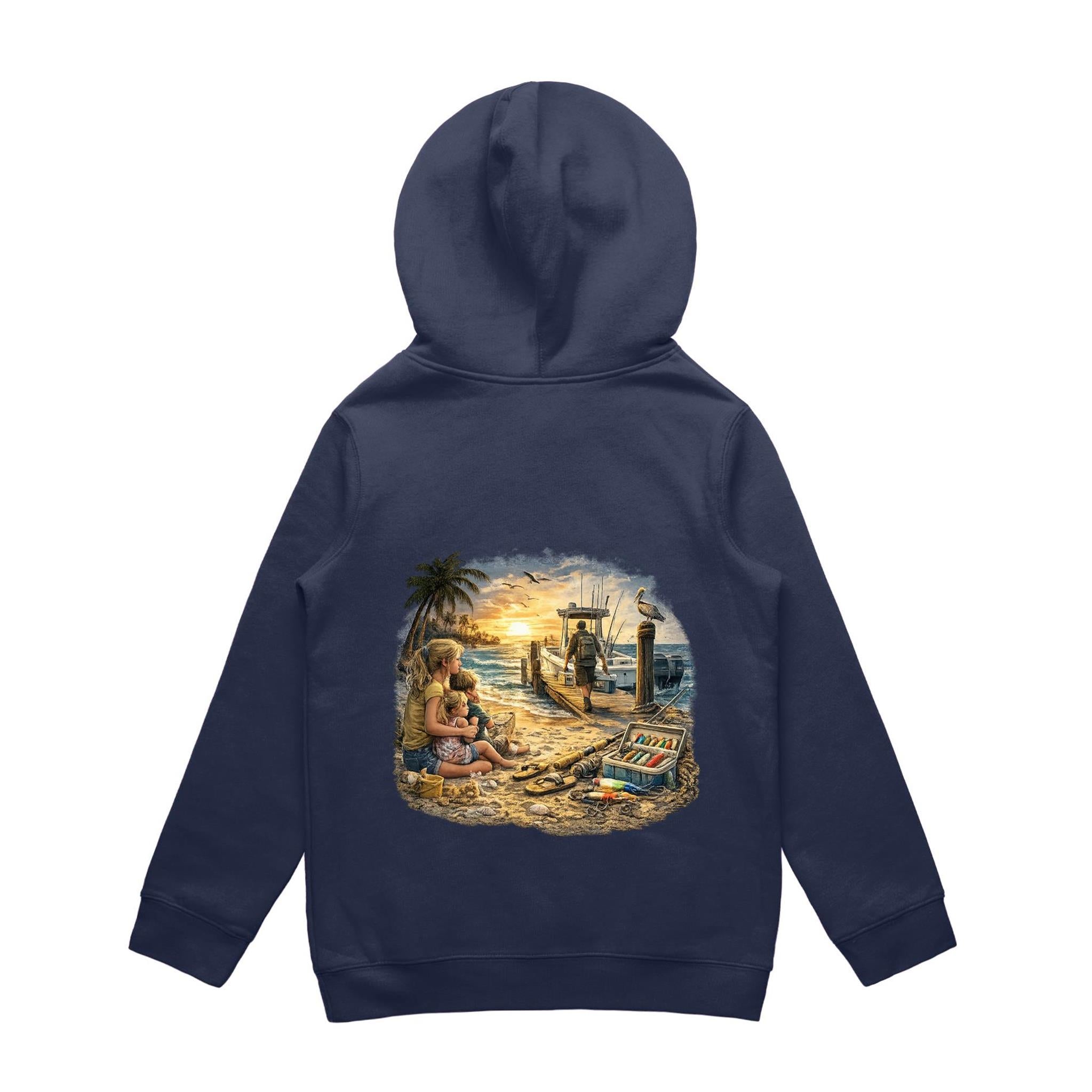 Gone Fishing Again.. Kids Hoodie