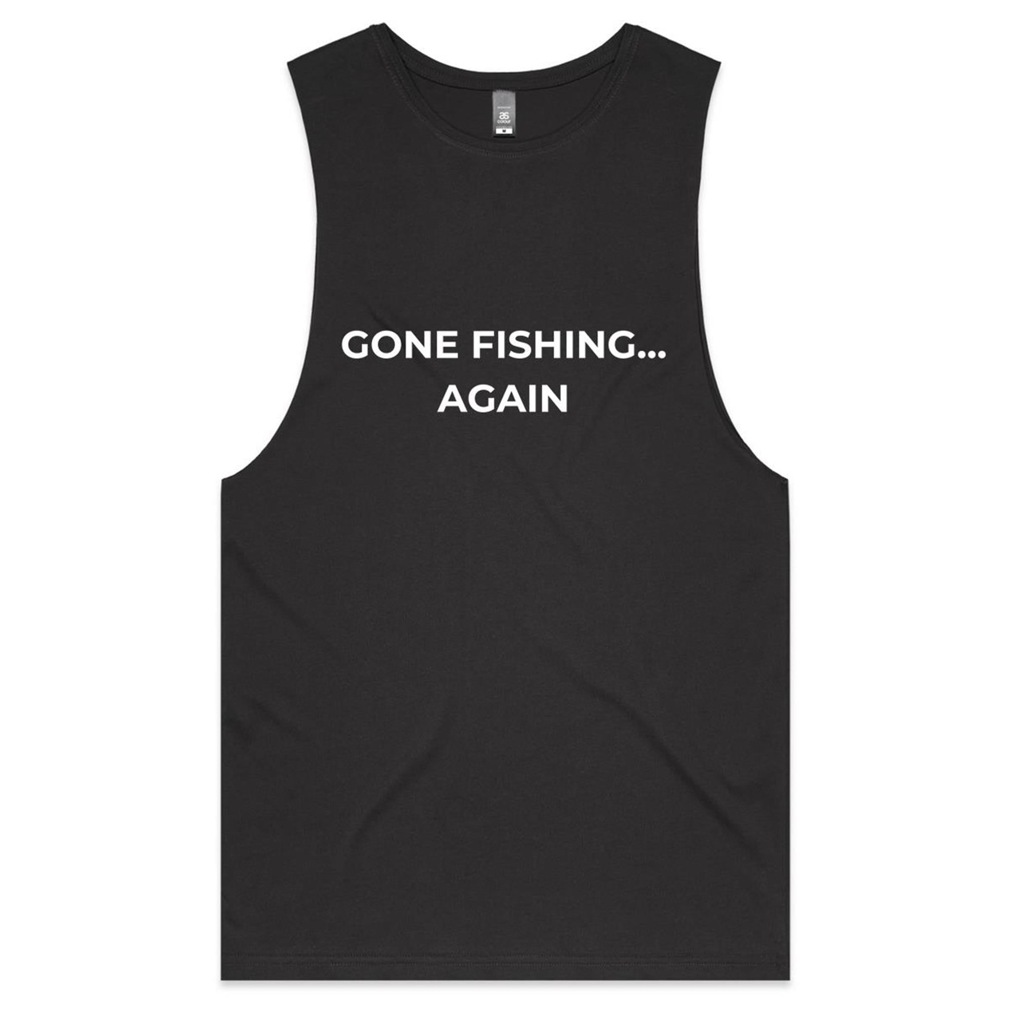 Gone Fishing Again Barnard - Mens Tank Top Tee