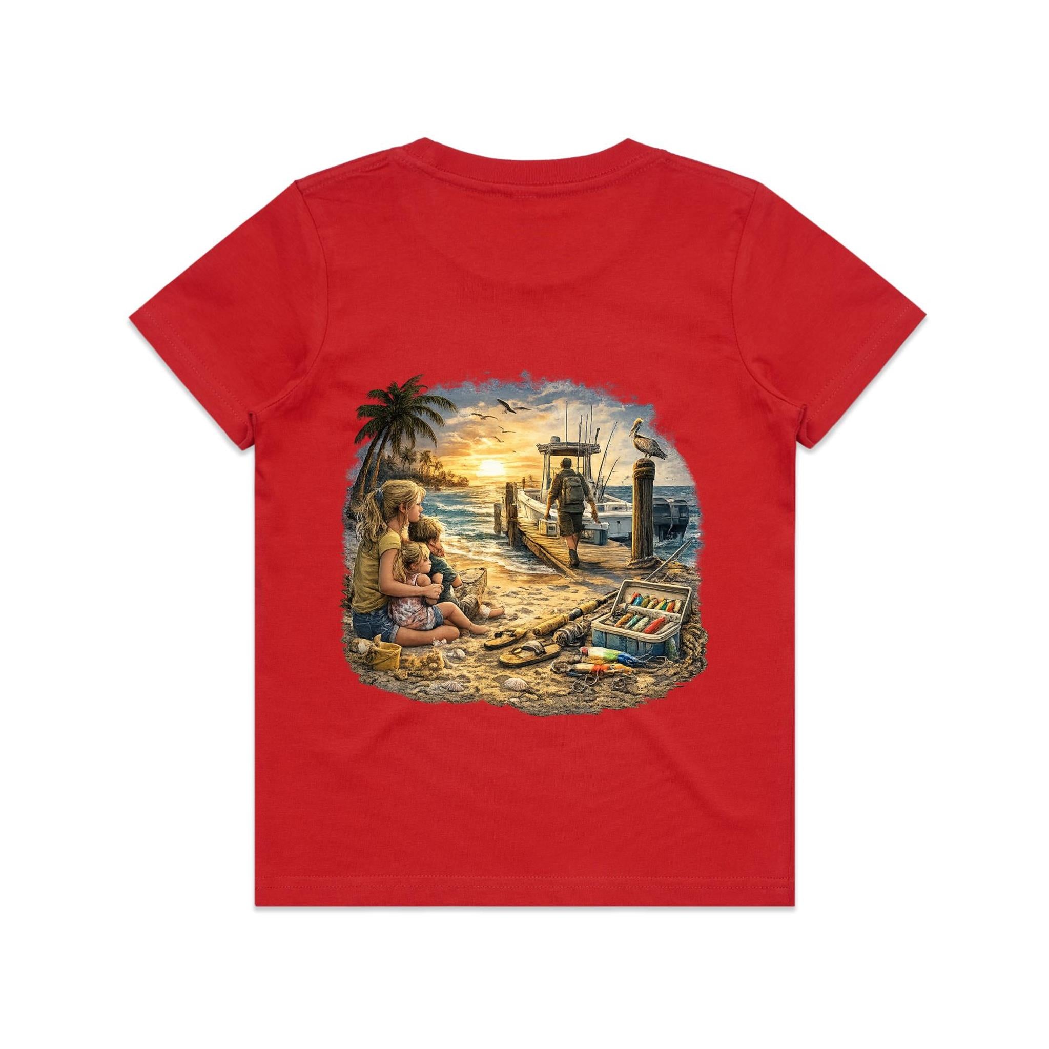 Gone Fishing Again Kids T-Shirt