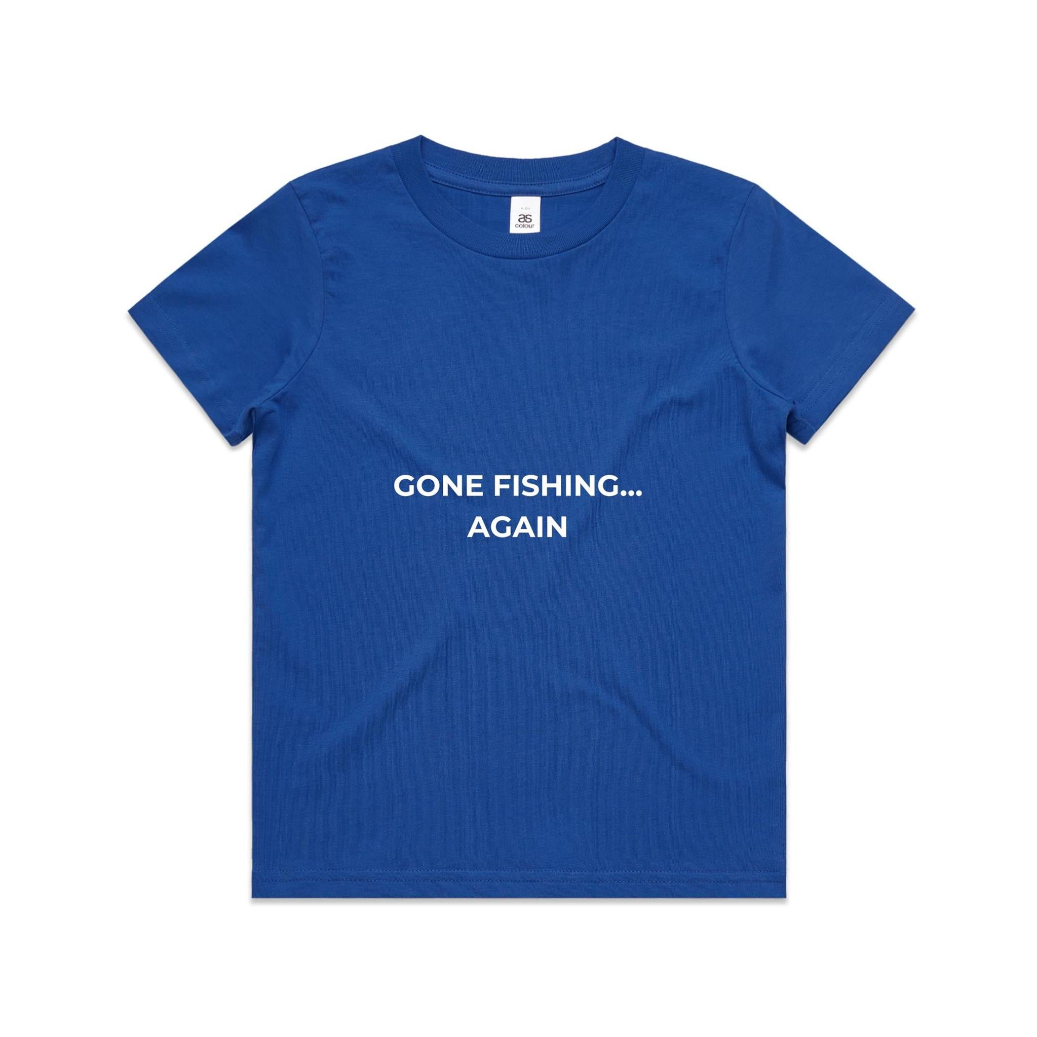 Gone Fishing Again Kids T-Shirt