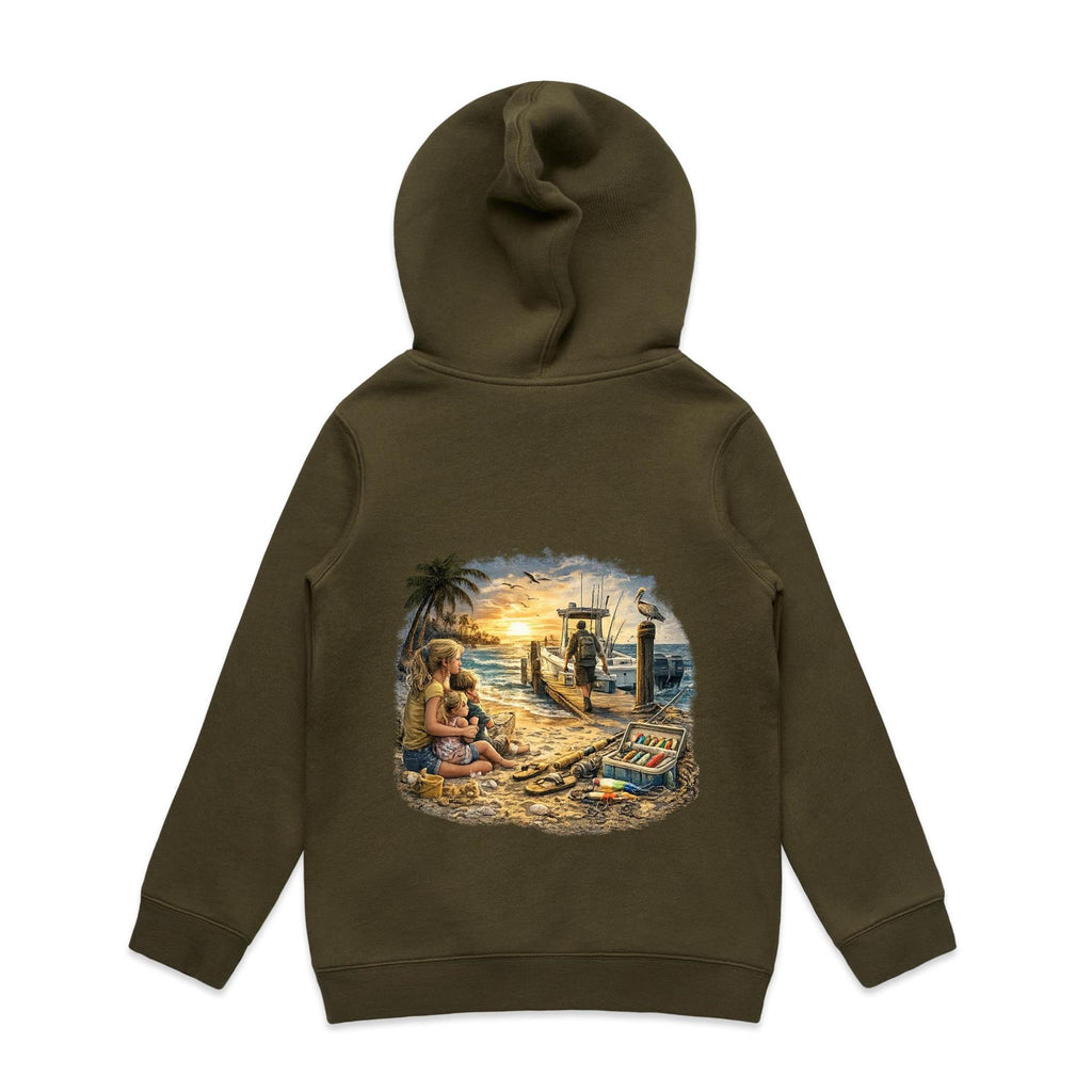 Gone Fishing Again.. Kids Hoodie