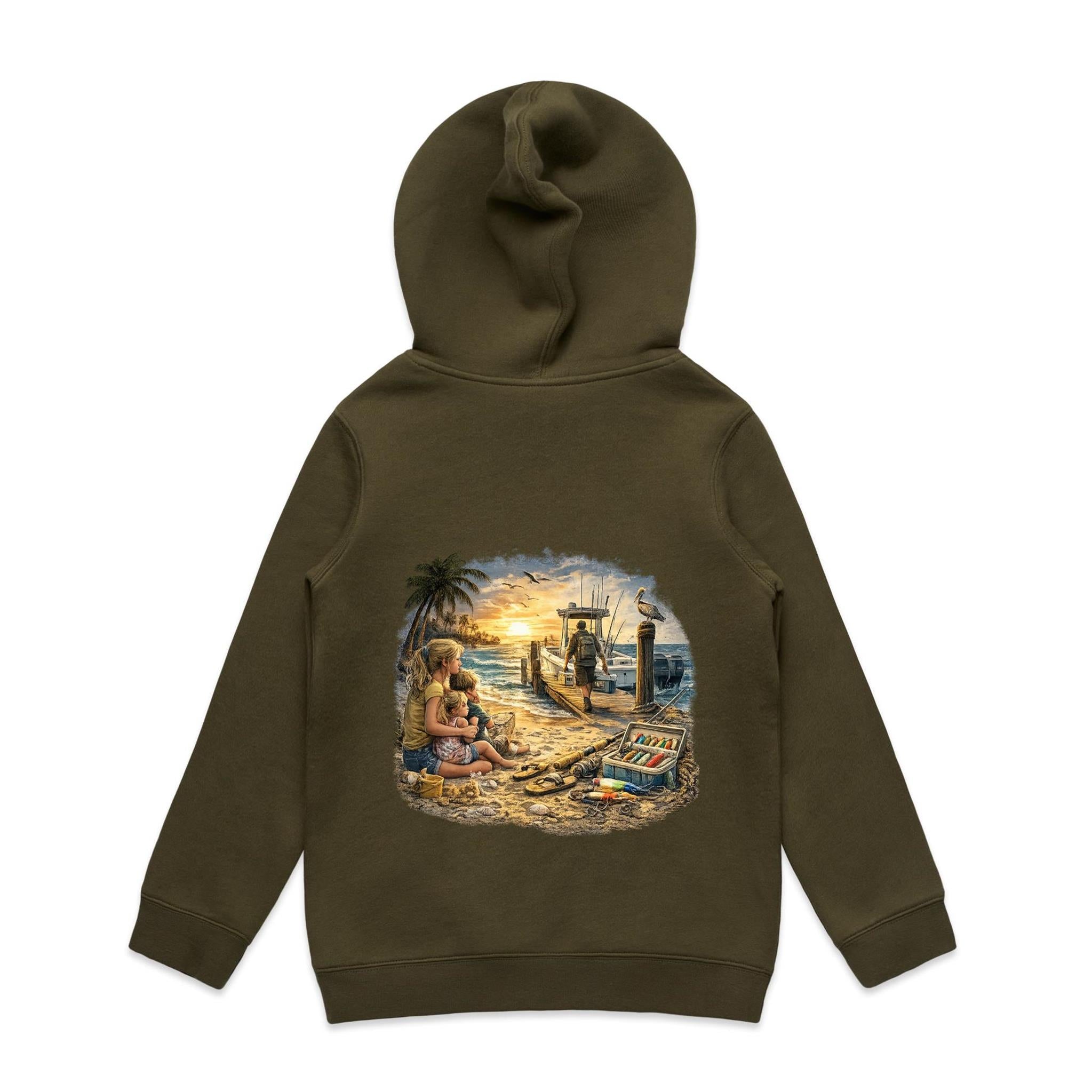 Gone Fishing Again.. Kids Hoodie