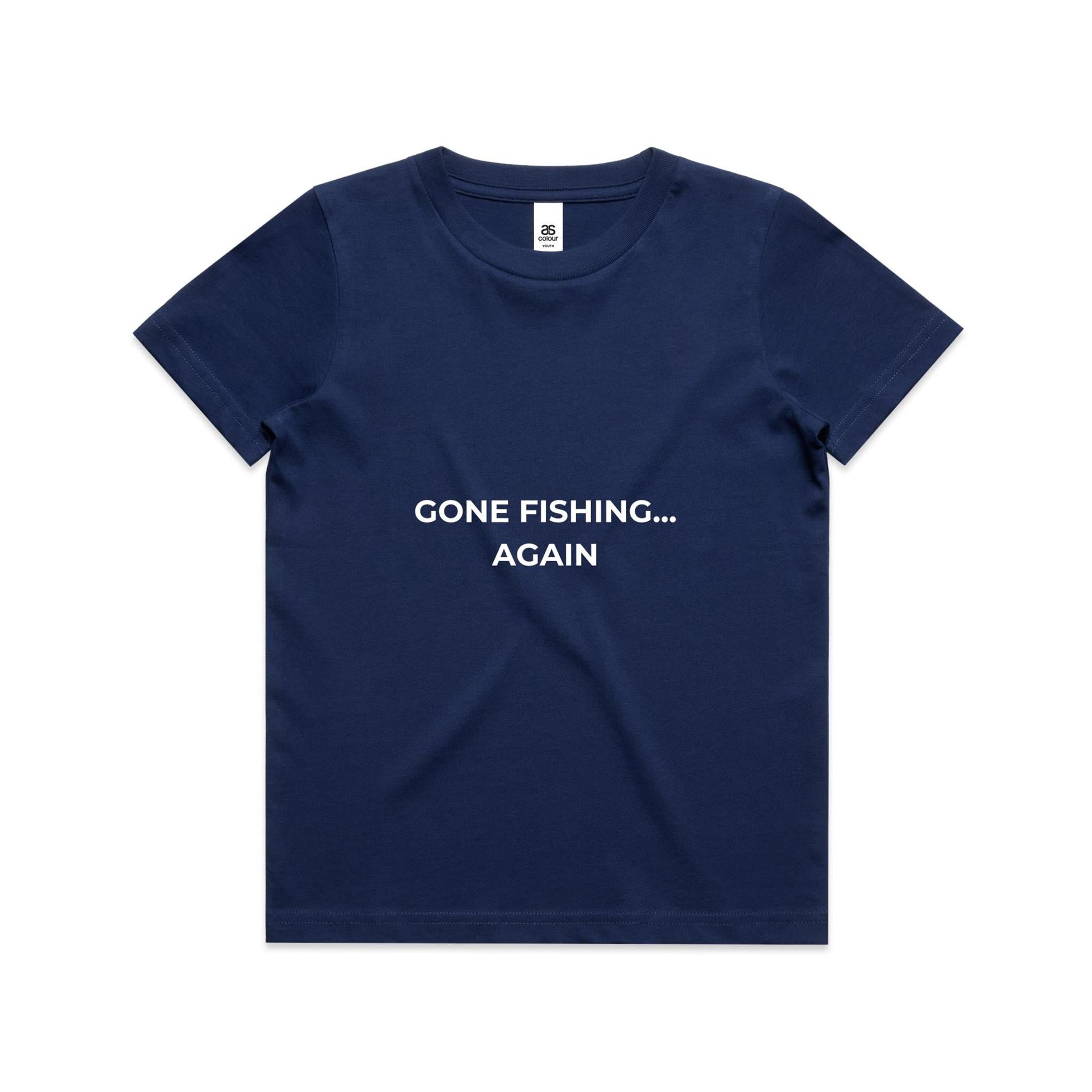 Gone Fishing Again Kids T-Shirt