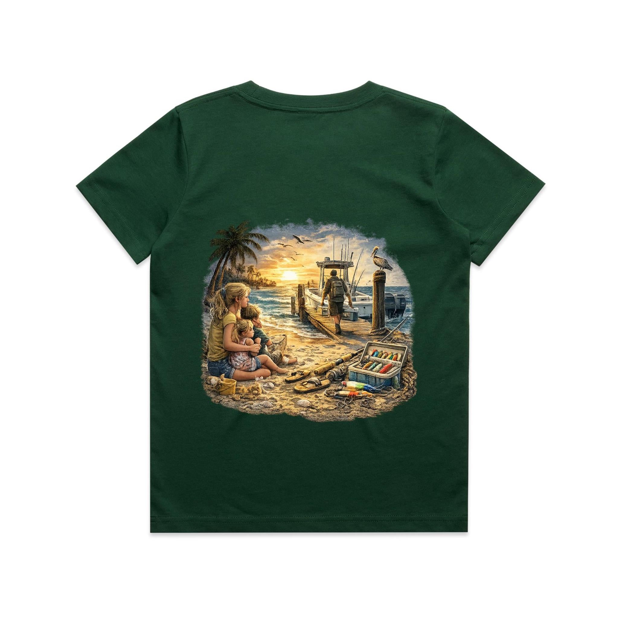 Gone Fishing Again Kids T-Shirt