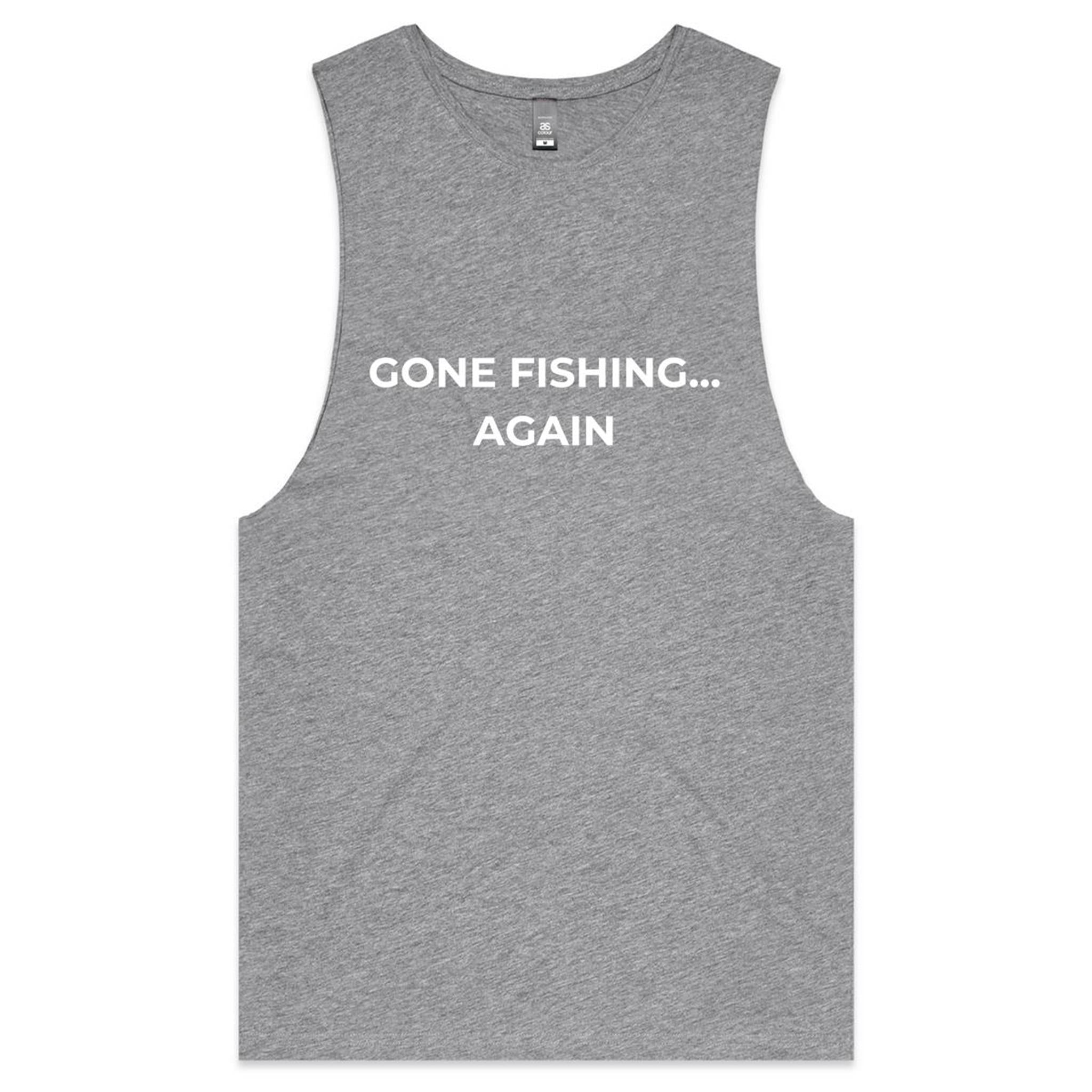 Gone Fishing Again Barnard - Mens Tank Top Tee