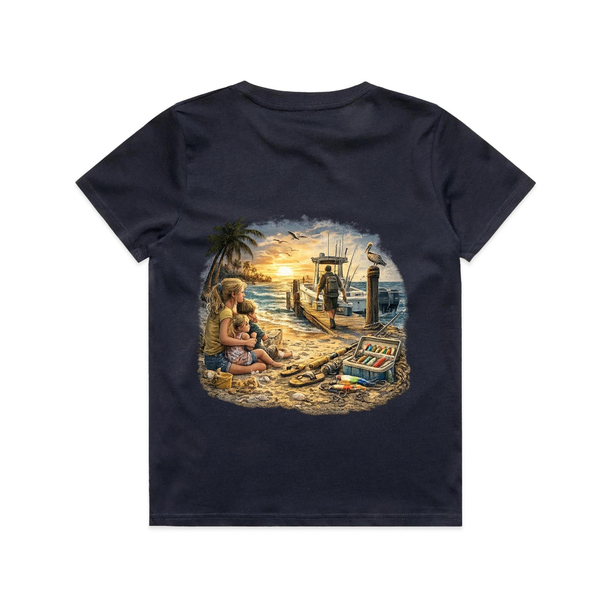 Gone Fishing Again Kids T-Shirt