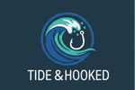 Tide & Hooked Ocean Wave Logo